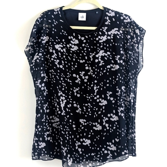 Cabi cosmos oversized layered black blouse S - Picture 4 of 16